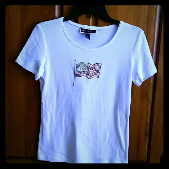 Karen Scott Bling Waving USA American Flag… - Picture 3 of 5